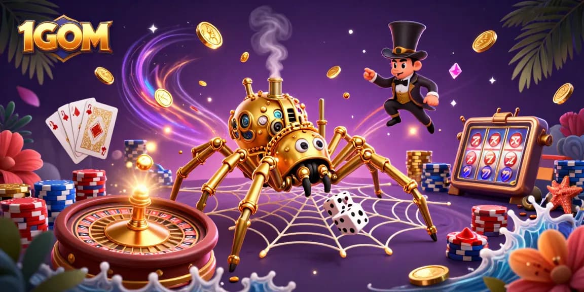 Engage with 1GOM's thrilling web of gaming excitement and chance-driven adventures.