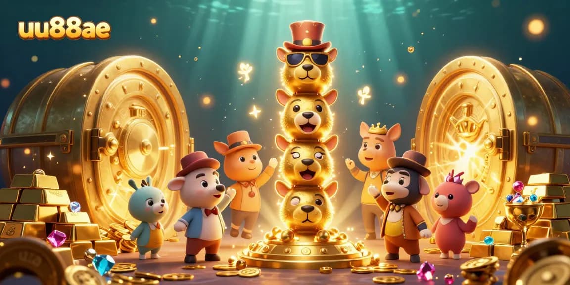 Engage in thrilling gameplay at uu88ae with vibrant casino elements and a festive golden totem scene.