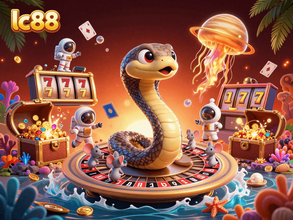 Engage in thrilling gameplay at lc88 with animated casino action featuring vibrant characters and game elements.