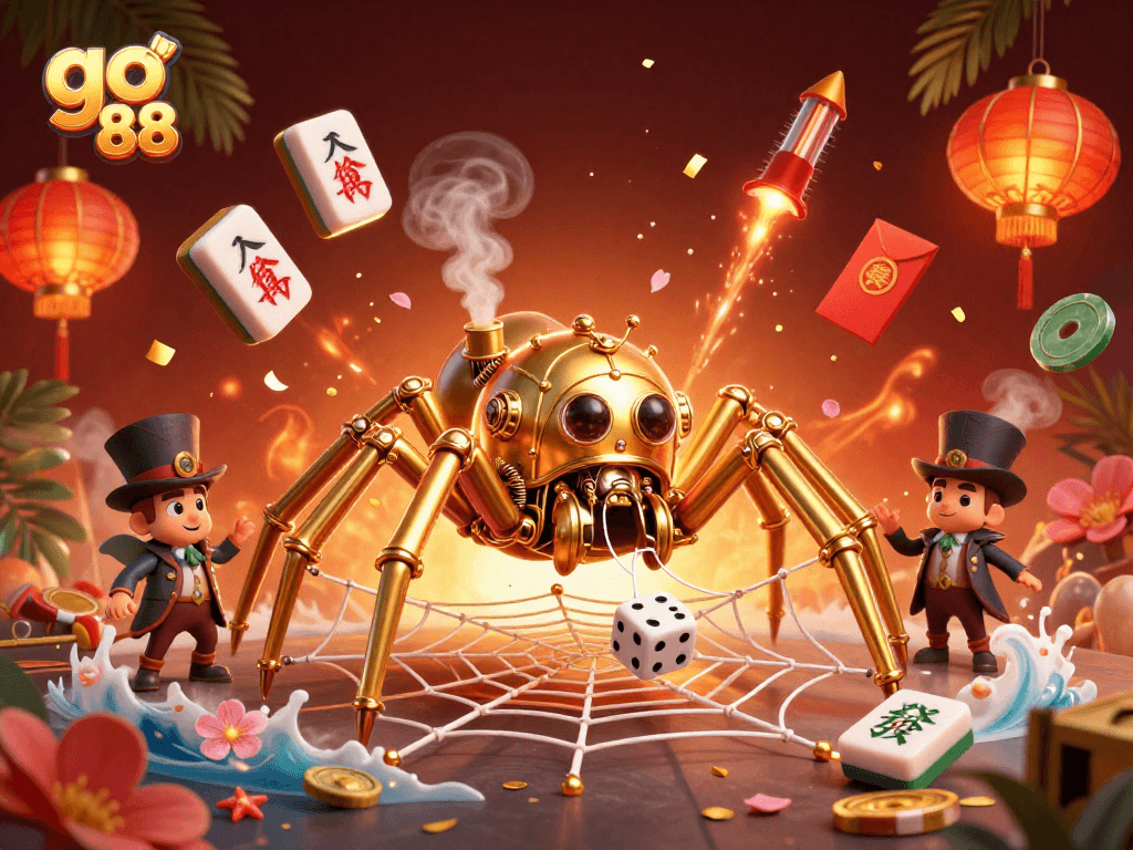 Engage in thrilling adventures at go 88 with steampunk visuals and rich golden details.