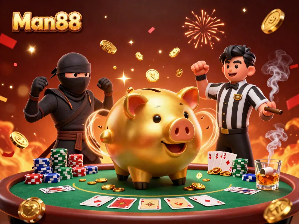 Experience thrilling gaming moments at Man88 with dynamic casino action featuring lively characters.