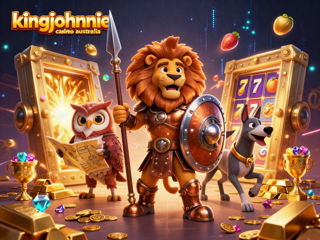 Engage in thrilling gaming at kingjohnnie mobile casino australia with vibrant characters and slots.