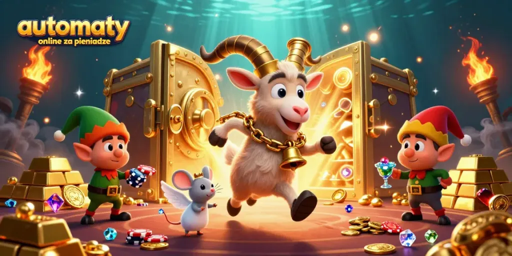 Experience automaty online za pieniadze with thrilling gameplay and vibrant casino elements in a festive scene.