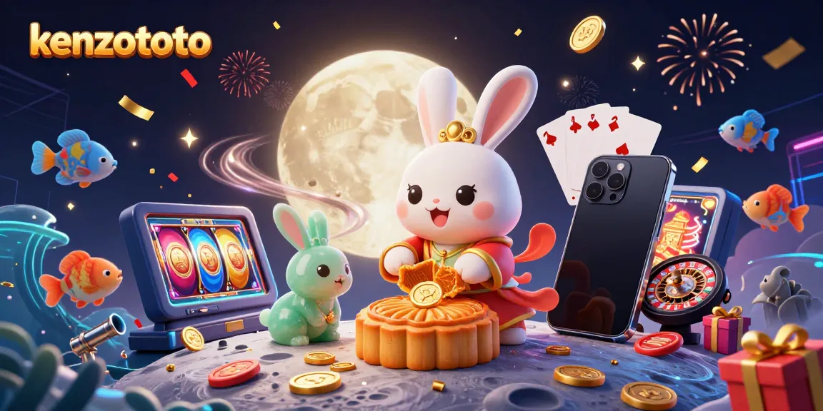 Experience thrilling fish shooting action with kenzototo's vibrant 3D illustration of lunar gameplay.