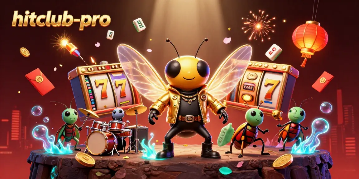 Engage with hitclub-pro's thrilling casino atmosphere in a vibrant 3D illustration.