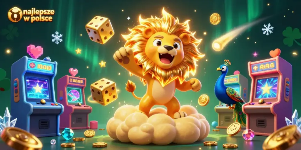 Win big with najlepsze kasyna w polsce showcased through vibrant casino-themed 3D illustration.