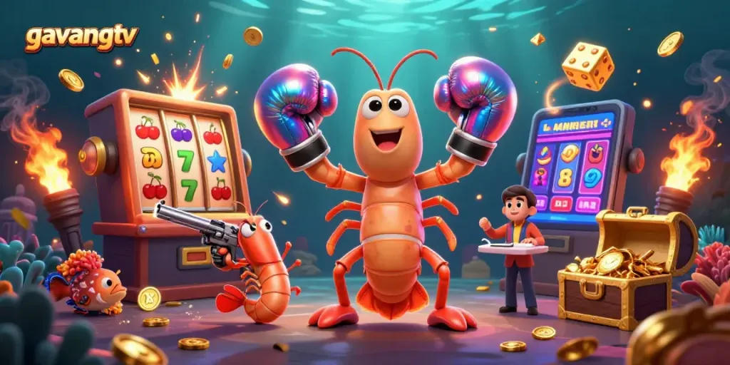 Experience thrilling gaming action with GavangTV’s vibrant casino atmosphere and characters