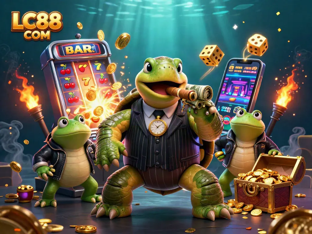 Experience winning moments at LC88 COM with vibrant casino scene and dynamic characters.