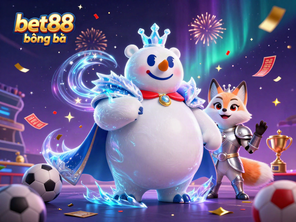 Experience the thrill of bet88 bóng đá with energetic characters and vibrant sports betting elements in this dynamic illustration.