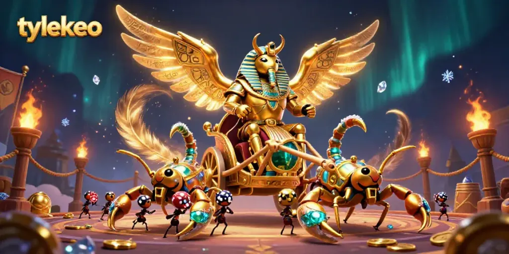Engage with tylekeo's thrilling odds dynamics in a majestic 3D rendering of a heroic gamble scene.