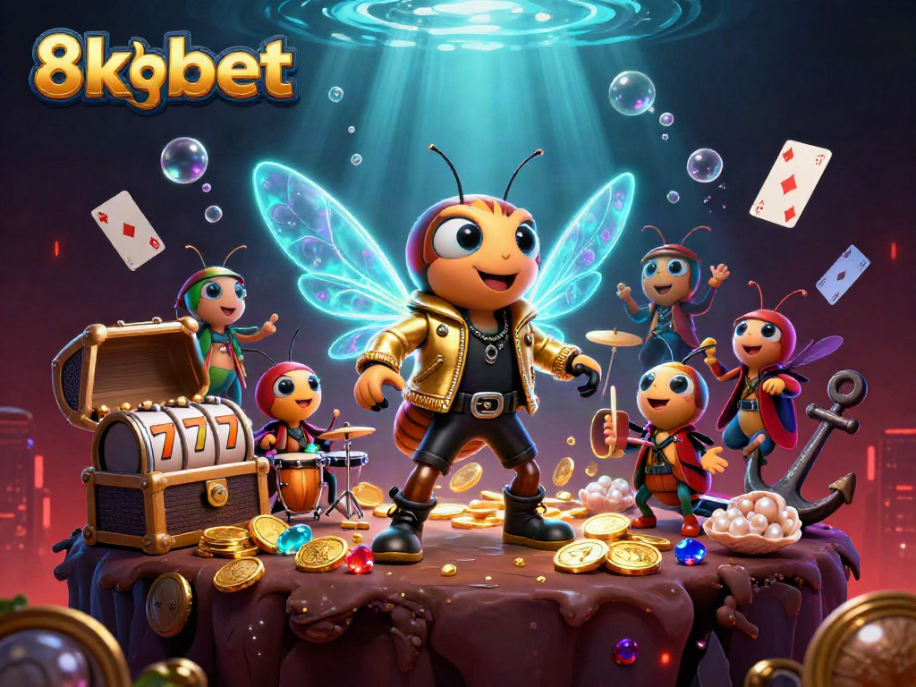Experience the vibrant action at 8xbet with a cicada rock star and thrilling slot reels.