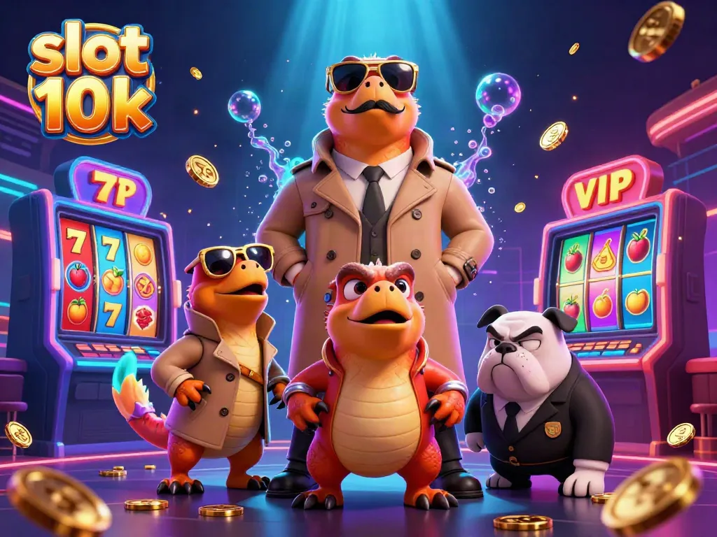 Experience the excitement of slot 10k with dynamic raptors at a casino lounge.