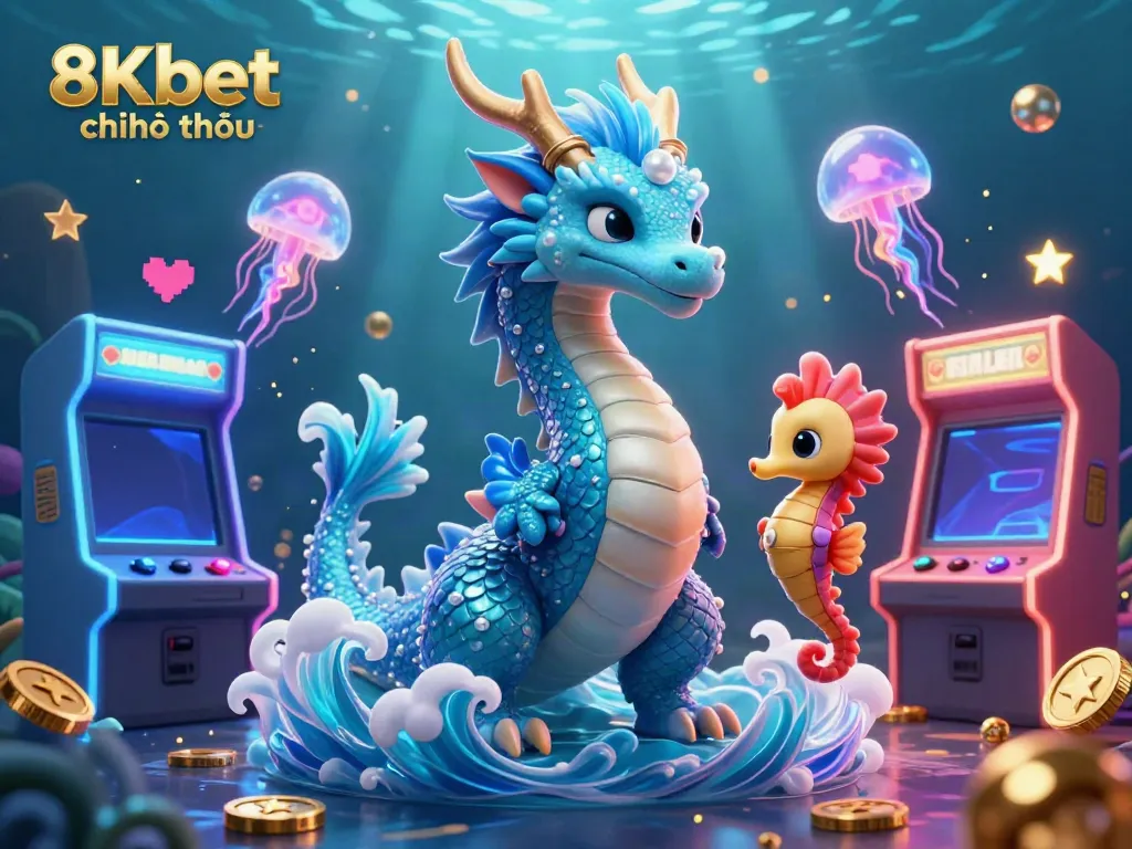 Engage in exciting gameplay with the 8Kbet chính thức casino experience, highlighted by captivating characters and vibrant gaming elements.