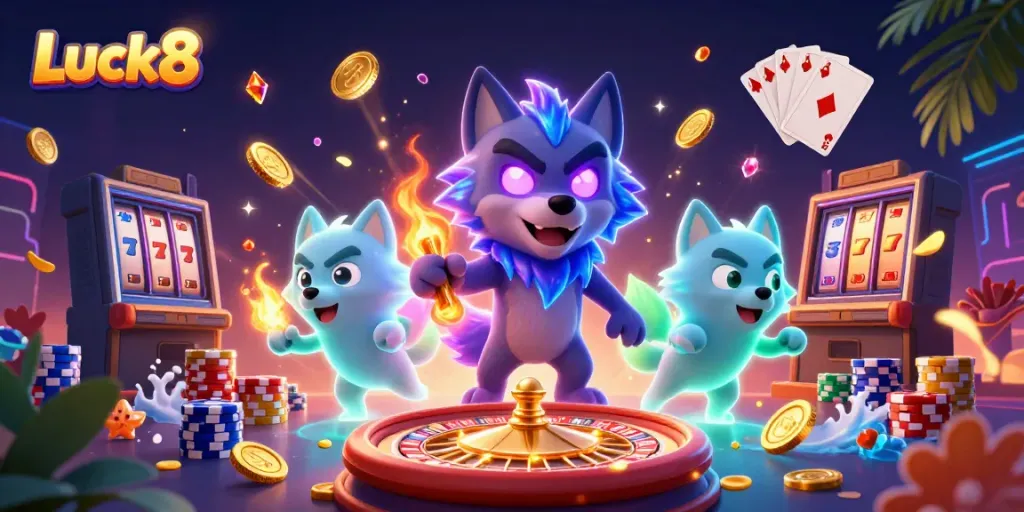 Experience vibrant gaming excitement with Luck8, featuring mystical wolves and immersive slot action.