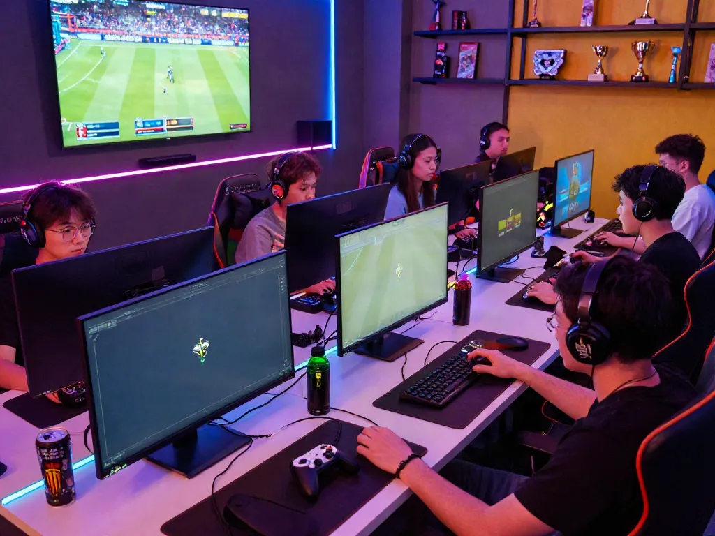 Exciting gaming experience at hitclub with players engaged in online games and vibrant atmosphere.