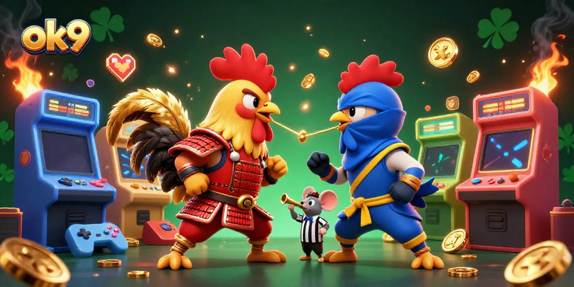 Engage with fun casino-themed action as ok9 roosters battle for glory in a vibrant 3D environment.