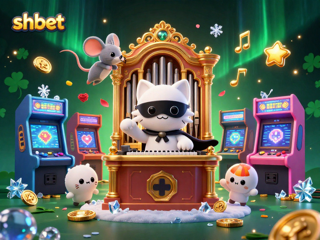 Experience excitement with shbet's interactive gaming world featuring vibrant arcade machines and enchanting characters.