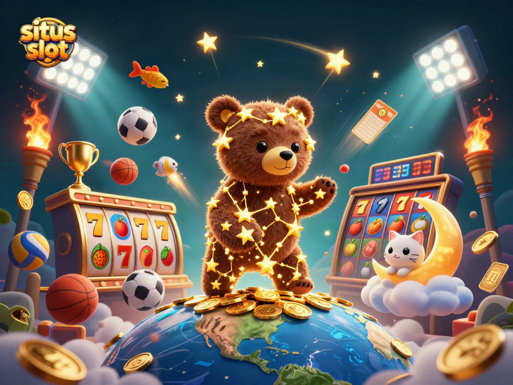 Experience situs slot excitement with vibrant 3D characters, dynamic elements, and engaging casino visuals.