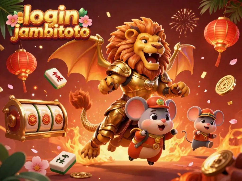 Experience the excitement of login jambitoto with this vibrant 3D illustration showcasing interactive gaming elements.