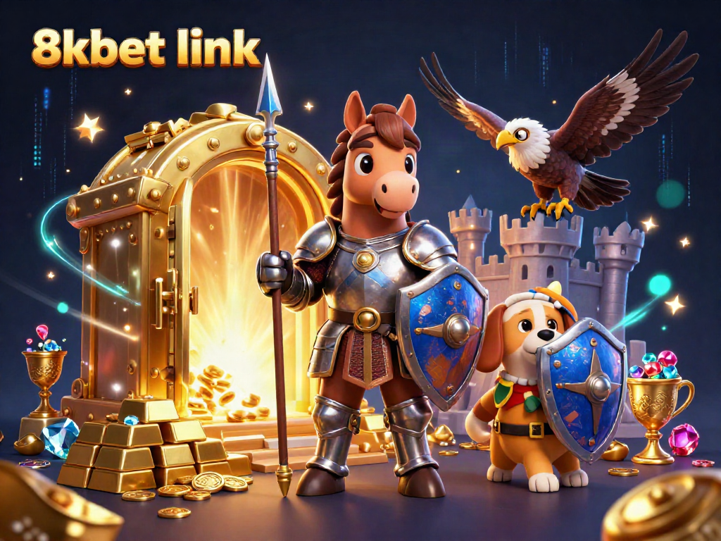 Experience excitement and fortune with 8xbet link in this dynamic 3D casino scene.