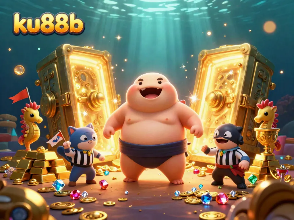 Join the action with ku88b as the fugu and friends create an electrifying underwater casino scene.