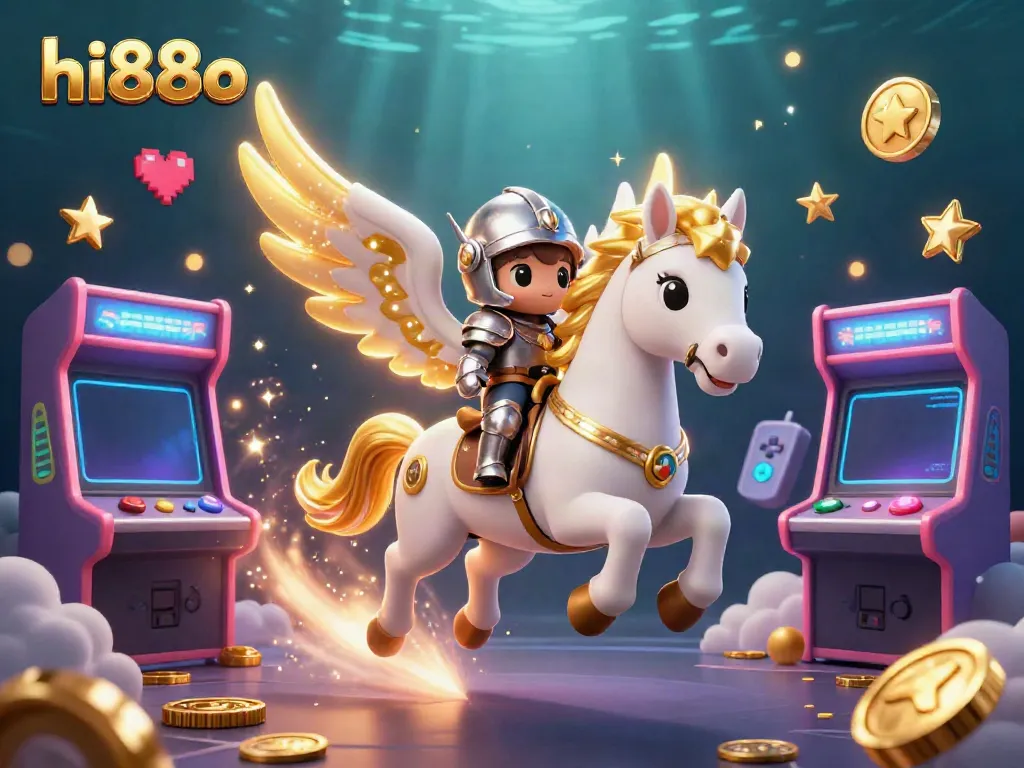 Experience hi88o’s thrilling adventures in a vibrant 3D casino scene filled with dynamic gaming elements.