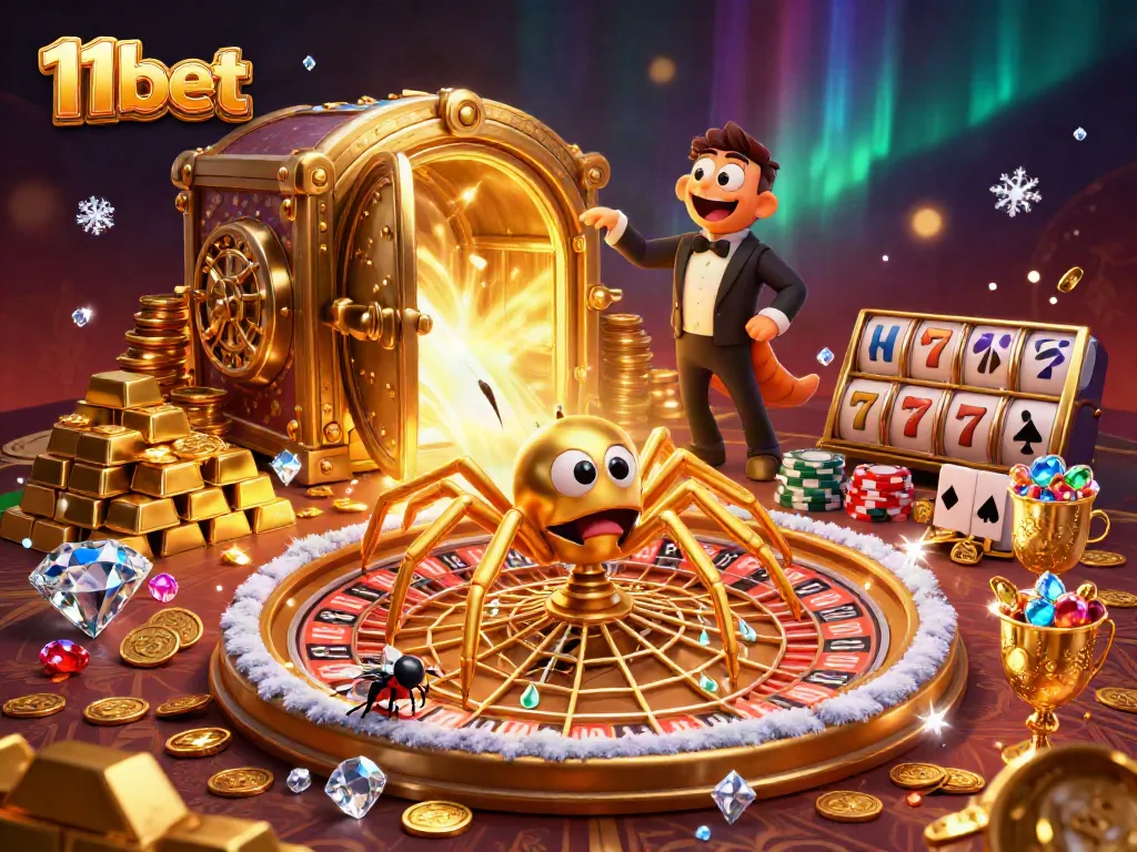 Experience thrilling gameplay with 11bet's dynamic online casino illustration featuring vibrant characters.